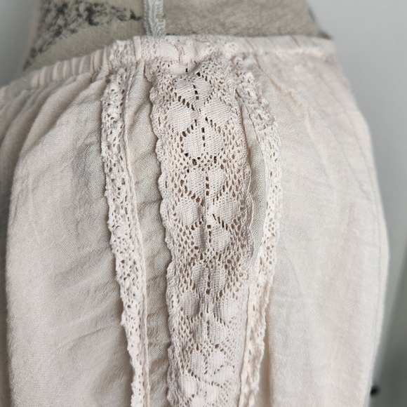 Spell Harmony Crochet Crop Peasant Blouse - Picture 9 of 15